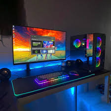 Mouse Pad Gamer ALFA RGB LED Iluminado - 80x30cm Preto